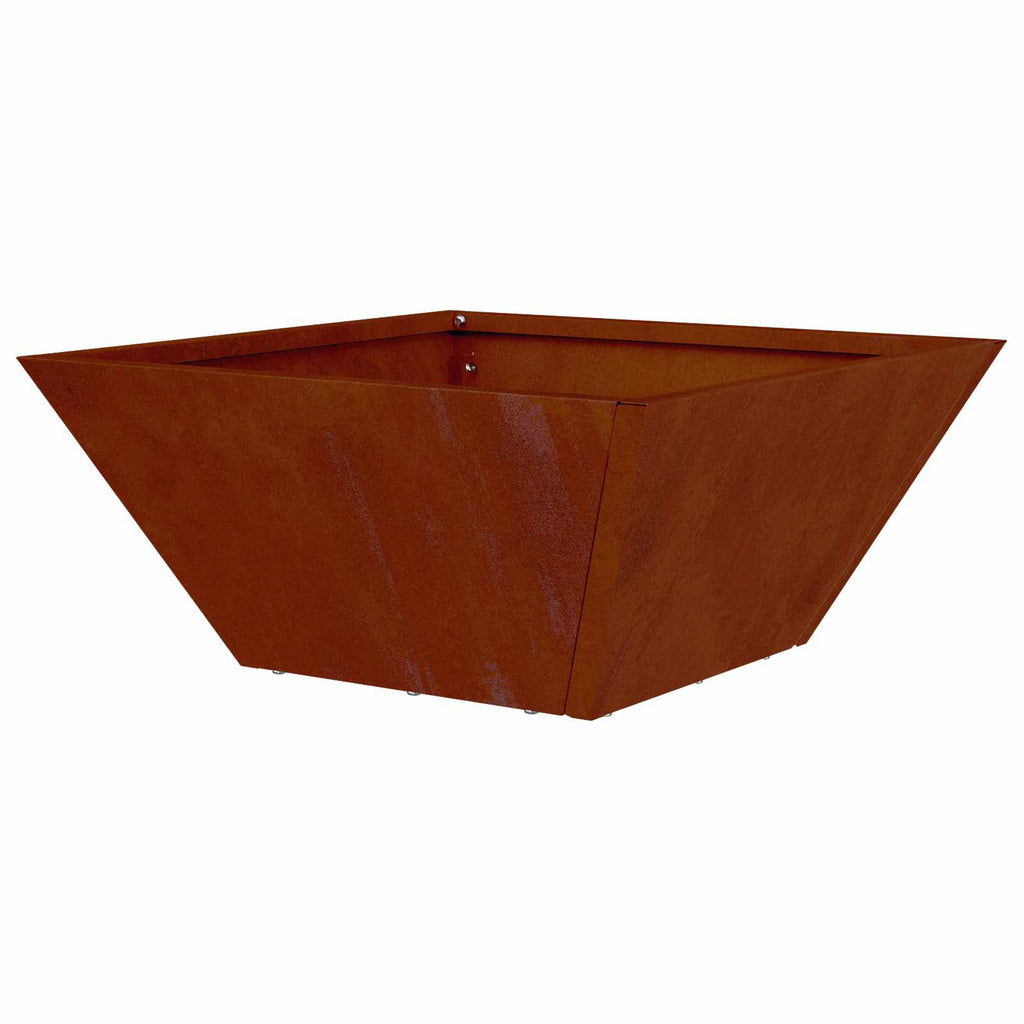 vidaXL Doniczka ogrodowa 5 pcs Rdzawy 35 x 35 x 15 cm