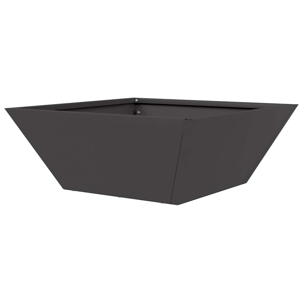 vidaXL Doniczka ogrodowa 5 pcs Czarny 40 x 40 x 15 cm Stal zimnogięta