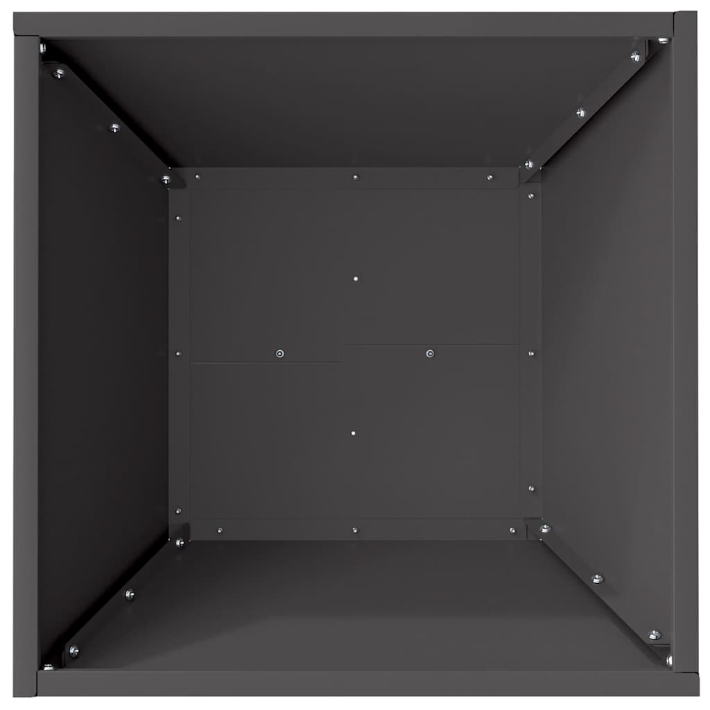 vidaXL Doniczka ogrodowa 5 pcs Czarny 40 x 40 x 15 cm Stal zimnogięta