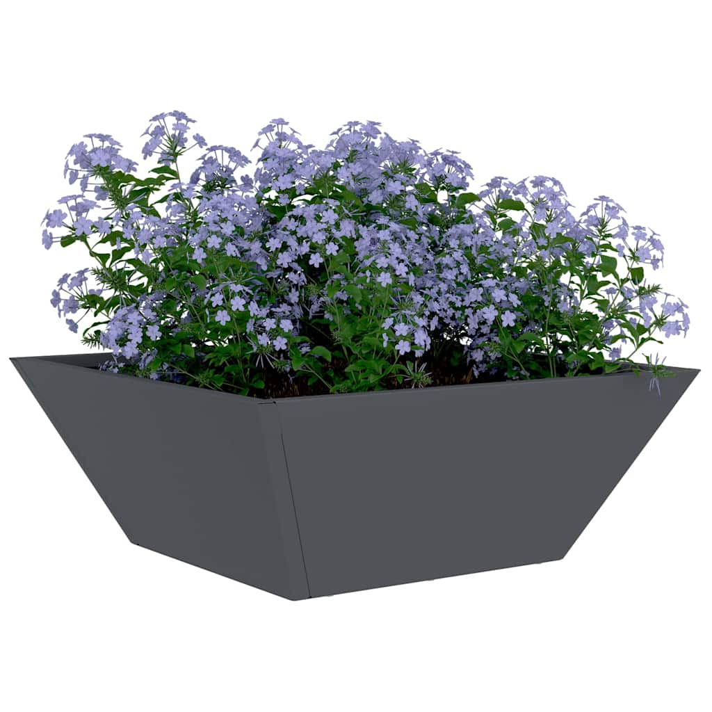 vidaXL Doniczka ogrodowa 5 pcs Antracyt 40 x 40 x 15 cm