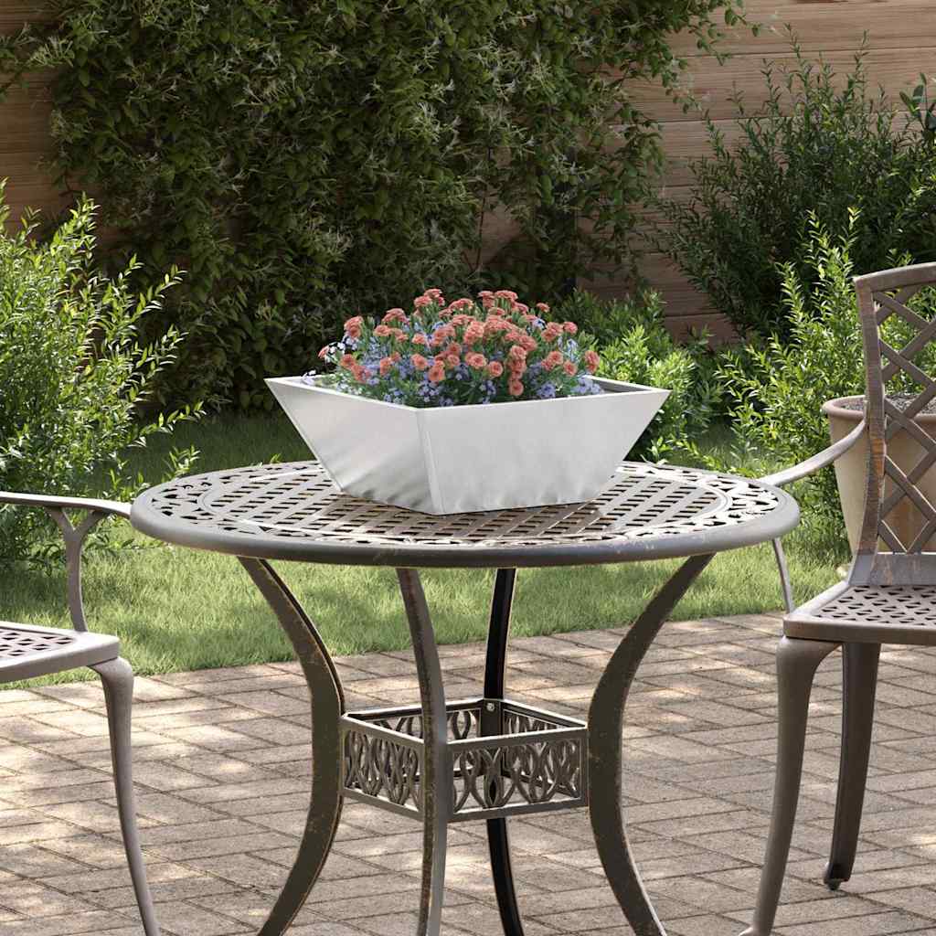 vidaXL Doniczka ogrodowa Srebrny 40 x 40 x 15 cm Stal nierdzewna