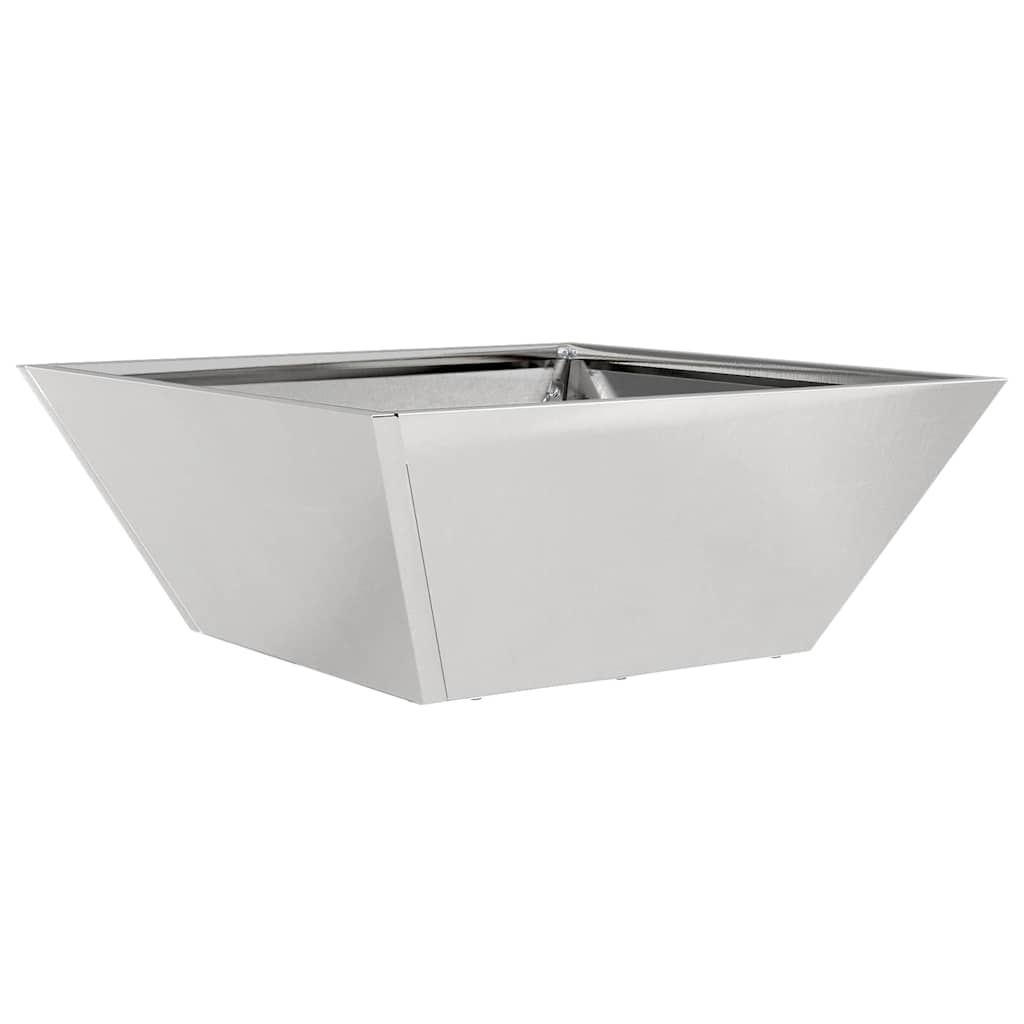 vidaXL Doniczka ogrodowa Srebrny 40 x 40 x 15 cm Stal nierdzewna