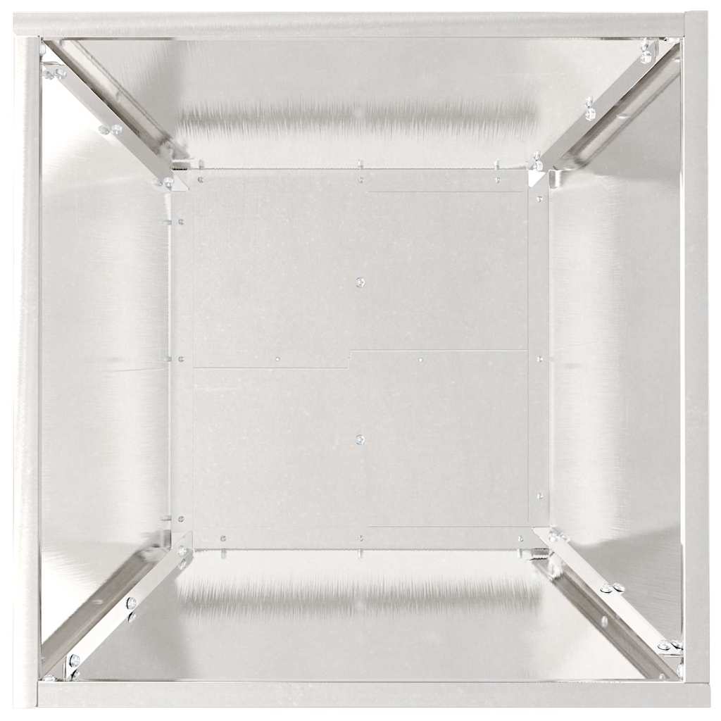 vidaXL Doniczka ogrodowa Srebrny 40 x 40 x 15 cm Stal nierdzewna