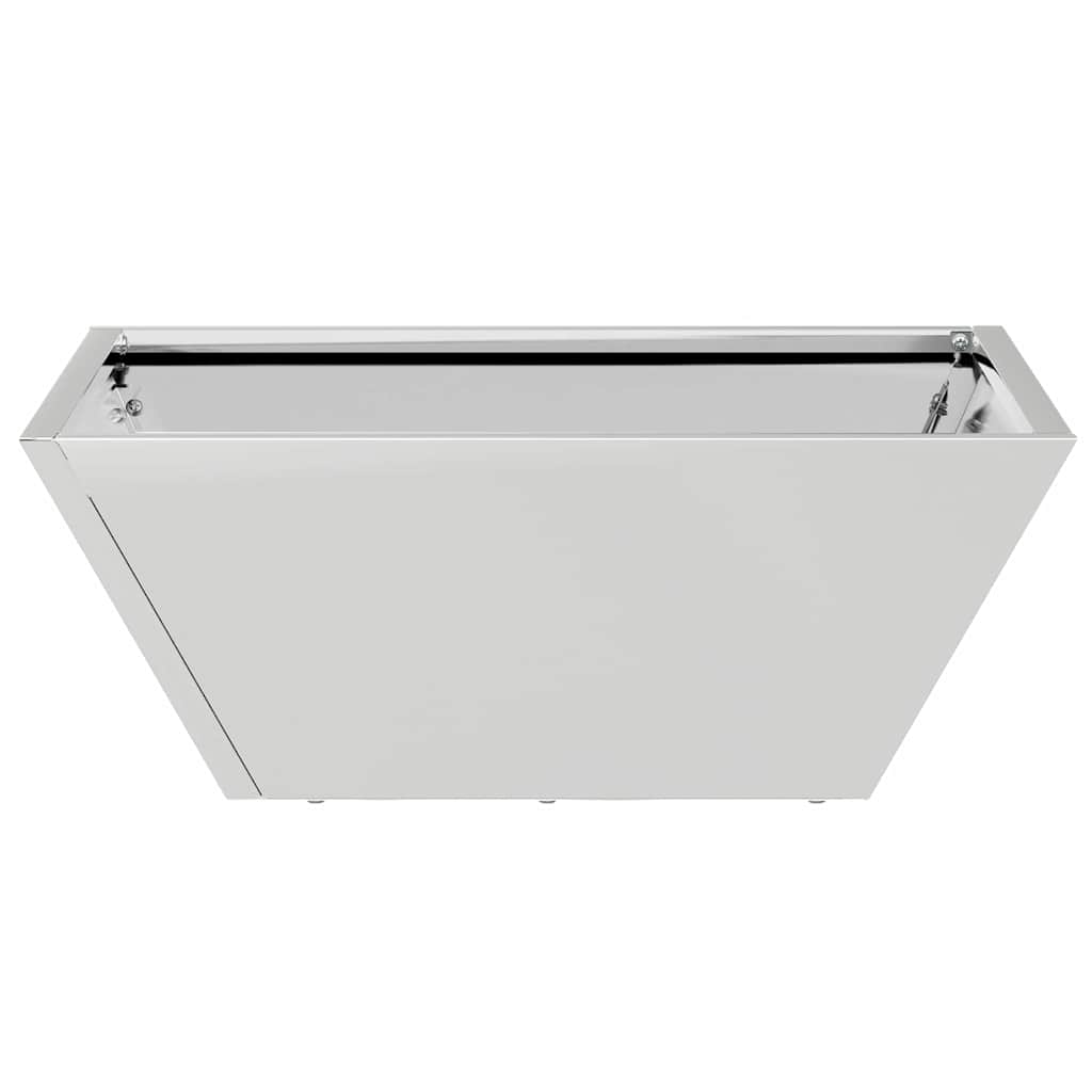 vidaXL Doniczka ogrodowa 5 pcs Srebrny 40 x 40 x 15 cm Stal nierdzewna