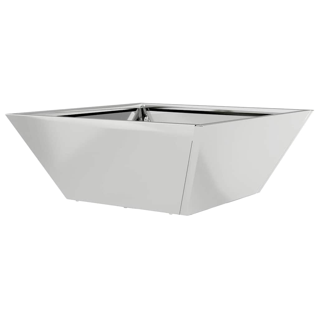 vidaXL Doniczka ogrodowa Srebrny 40 x 40 x 15 cm Stal Galwanizowana
