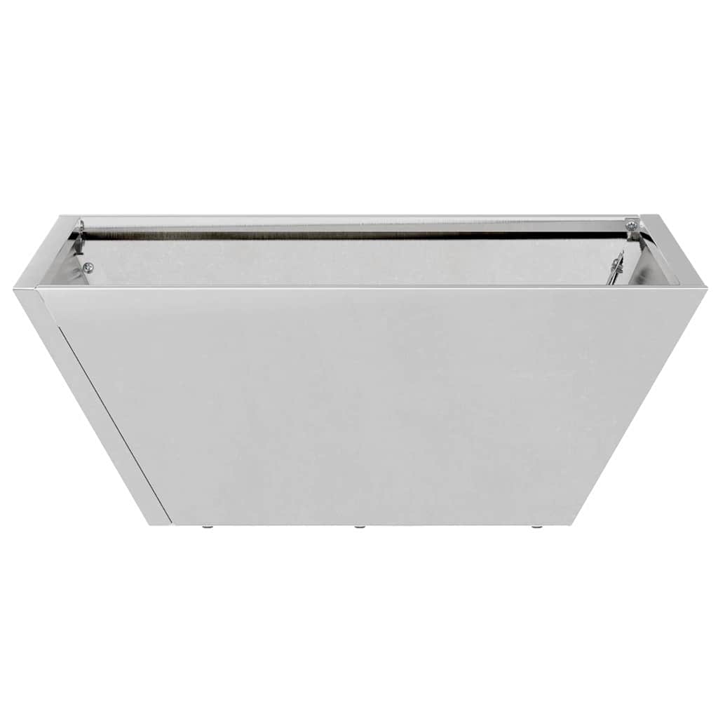 vidaXL Doniczka ogrodowa Srebrny 40 x 40 x 15 cm Stal Galwanizowana