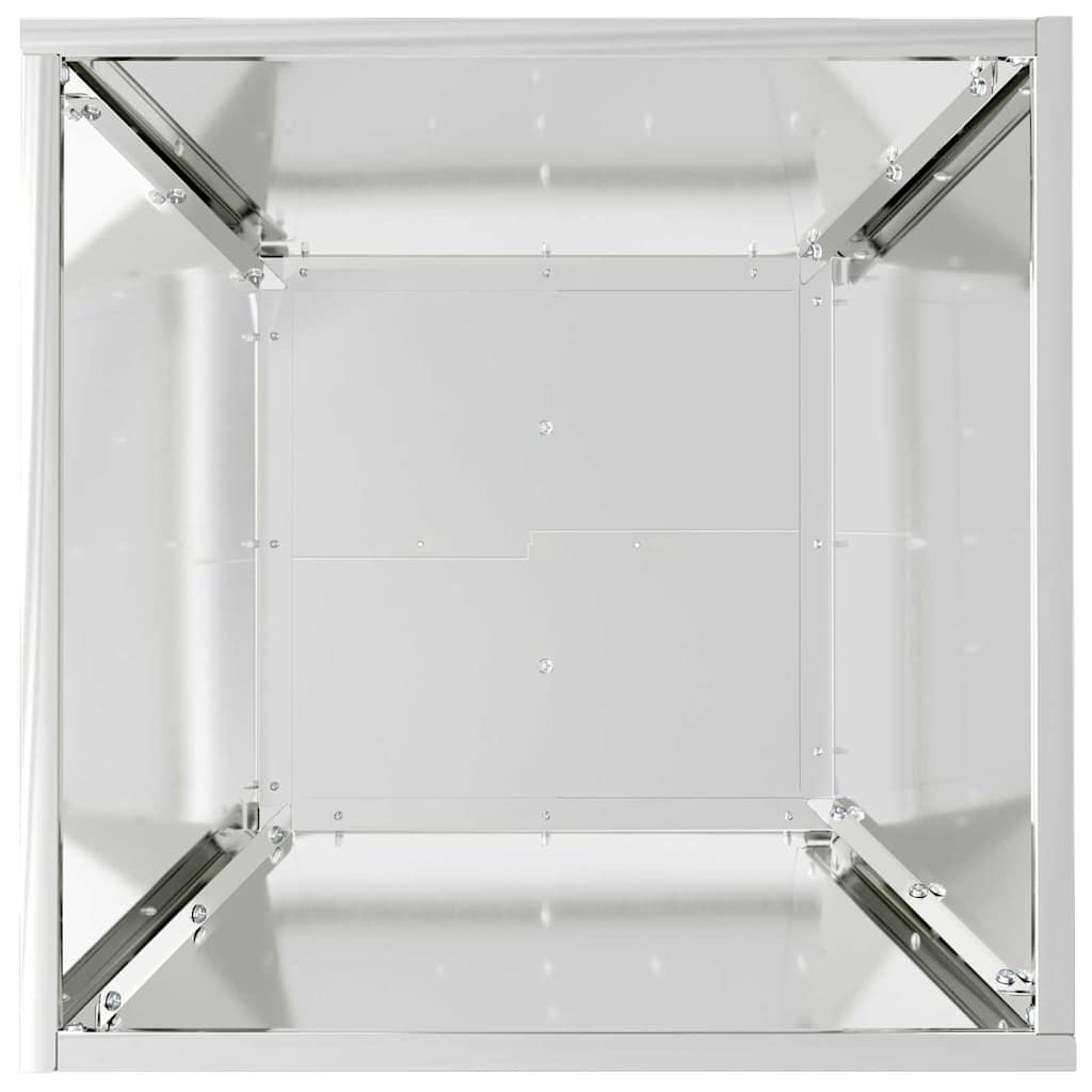 vidaXL Doniczka ogrodowa Srebrny 40 x 40 x 15 cm Stal Galwanizowana