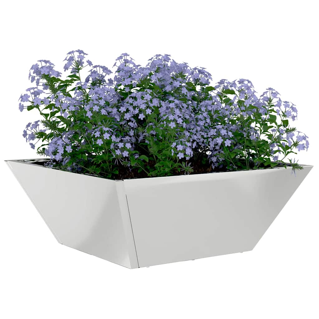 vidaXL Doniczka ogrodowa 5 pcs Srebrny 40 x 40 x 15 cm