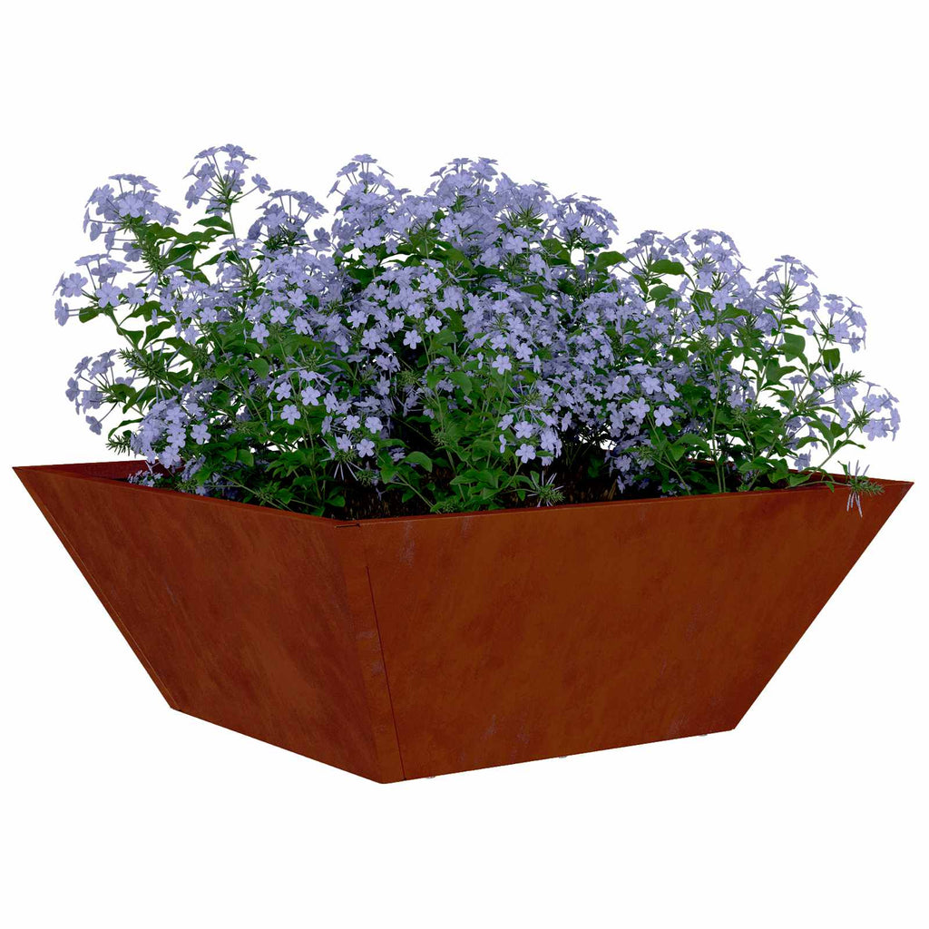 vidaXL Doniczka ogrodowa Rdzawy 40 x 40 x 15 cm