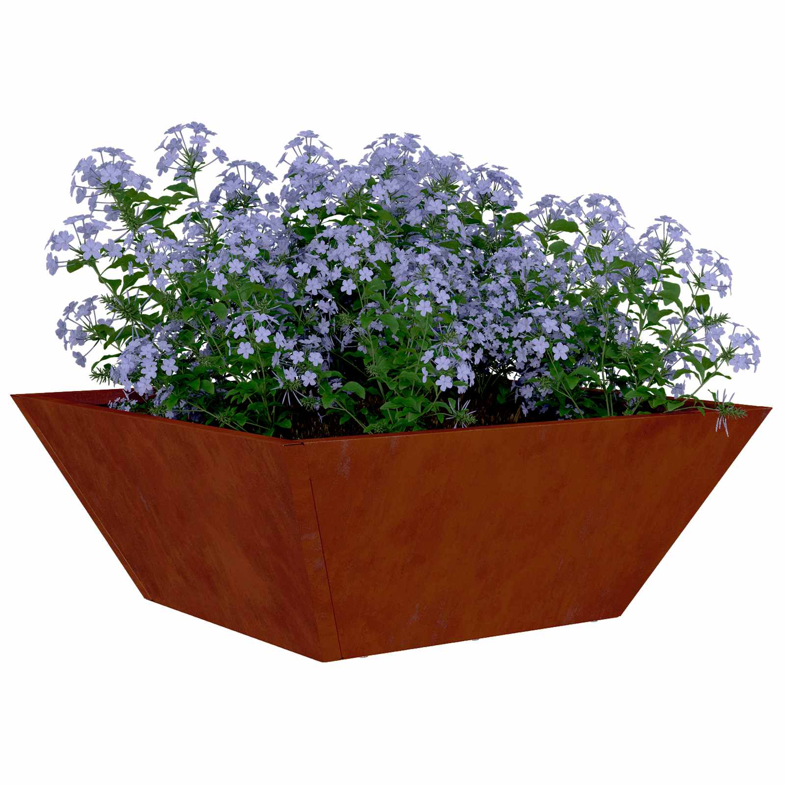 vidaXL Doniczka ogrodowa Rdzawy 40 x 40 x 15 cm
