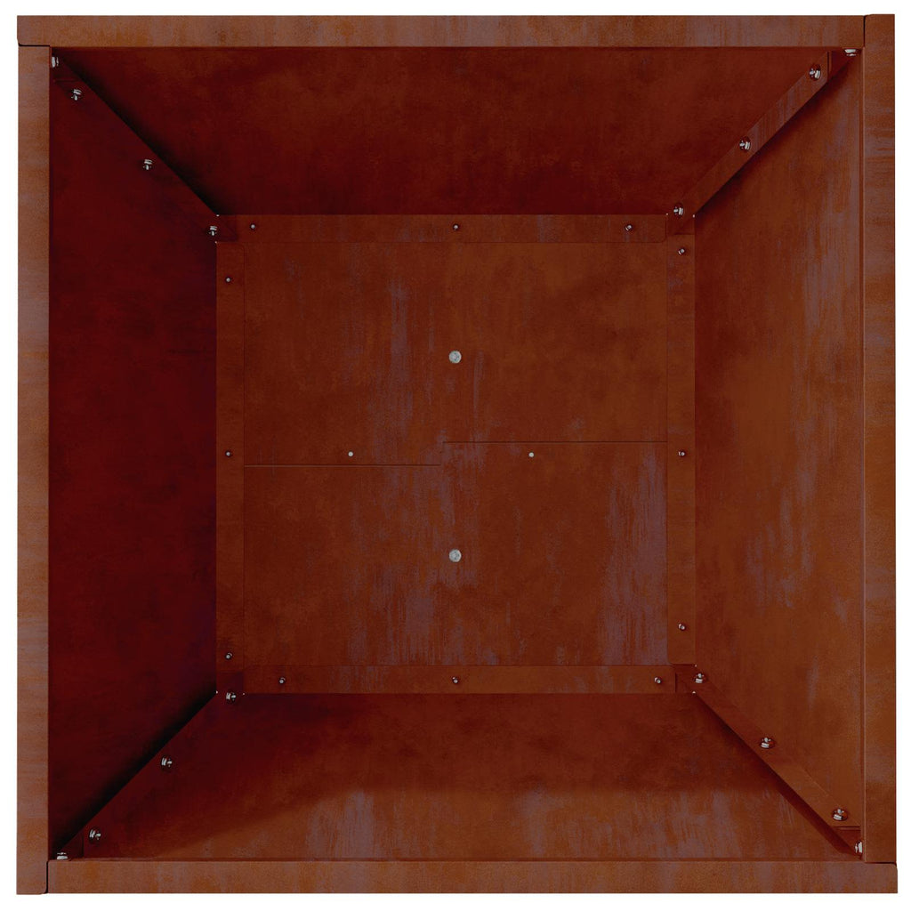 vidaXL Doniczka ogrodowa Rdzawy 40 x 40 x 15 cm