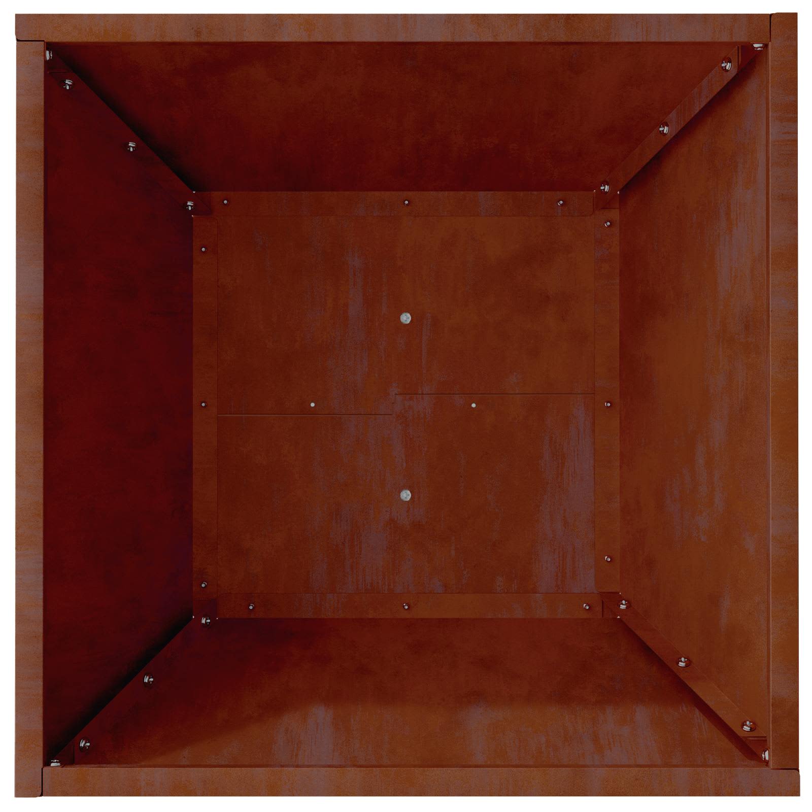 vidaXL Doniczka ogrodowa Rdzawy 40 x 40 x 15 cm