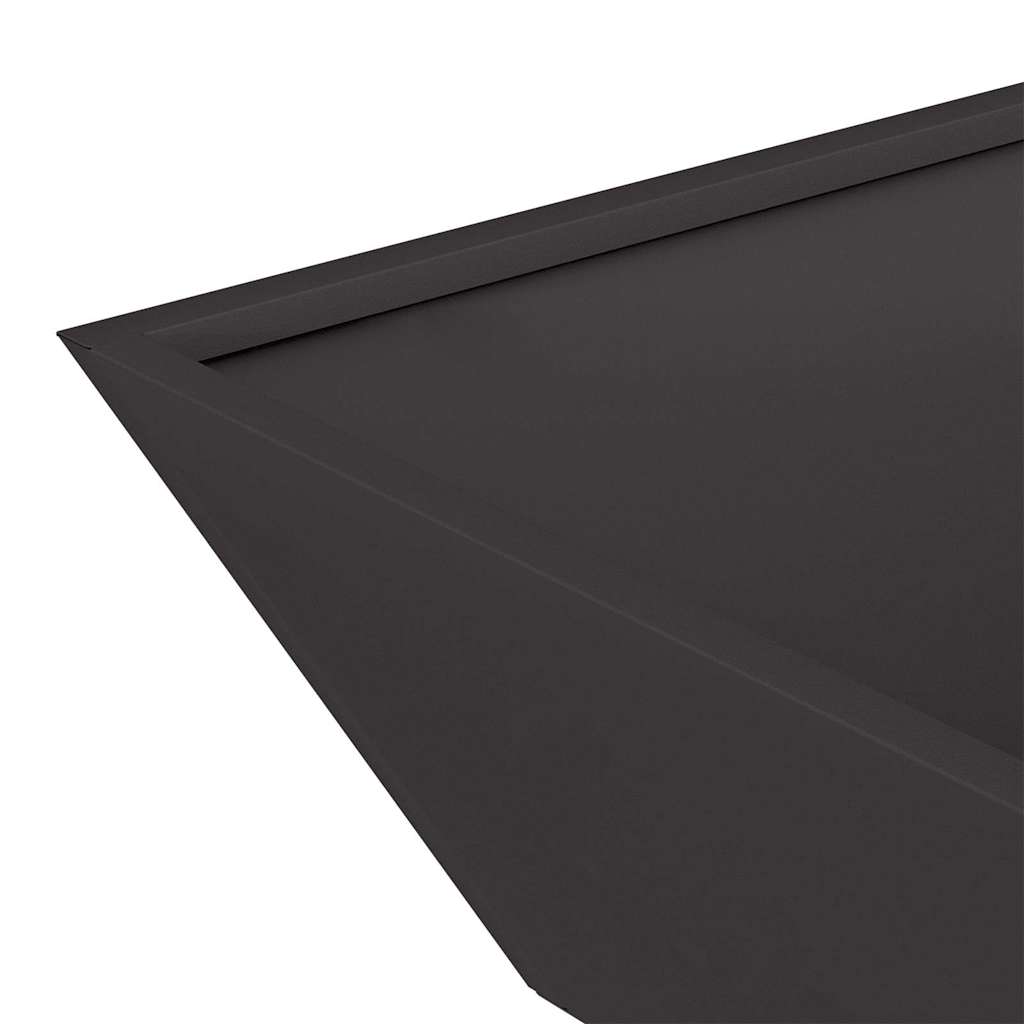 vidaXL Doniczka ogrodowa 5 pcs Czarny 50 x 50 x 15 cm Stal zimnogięta
