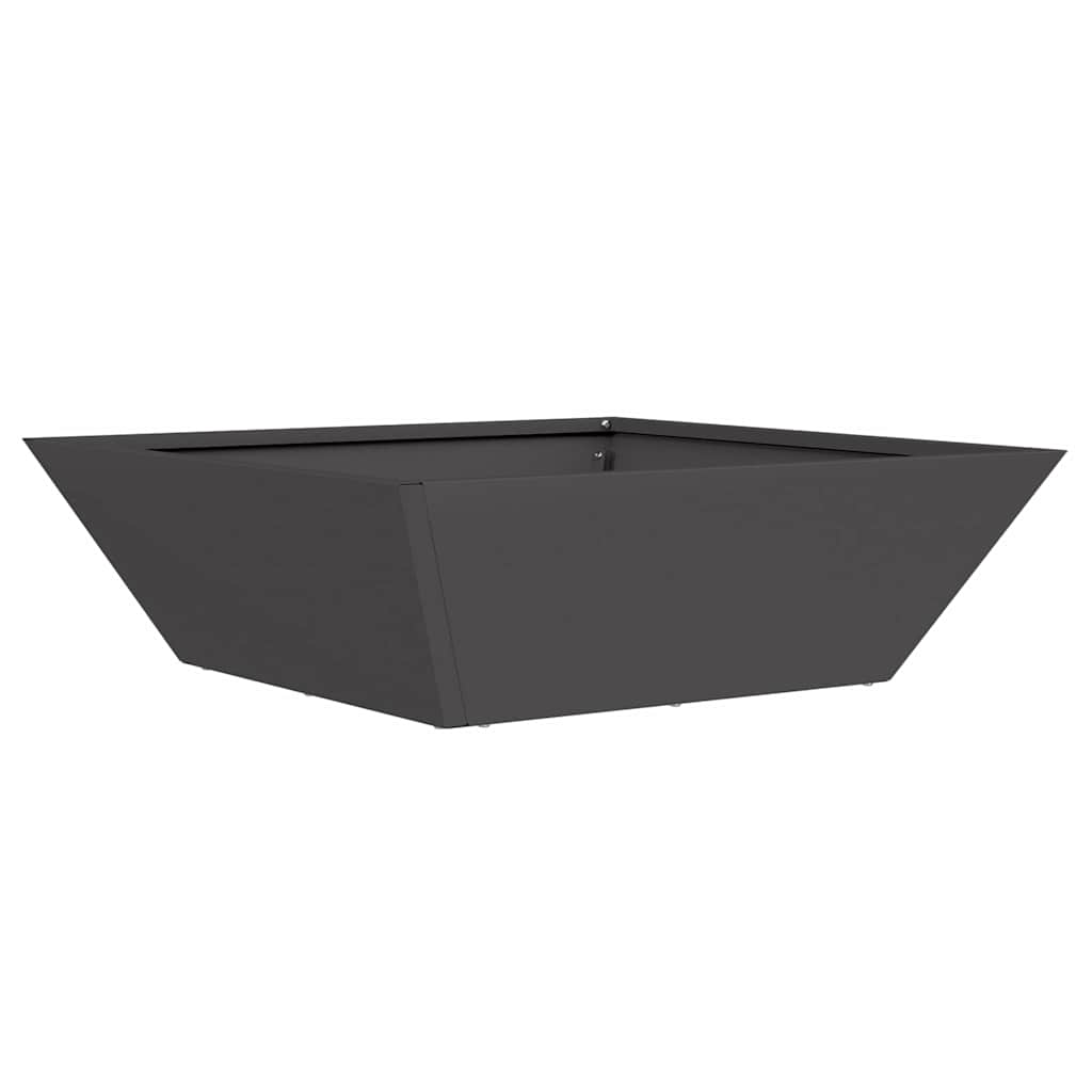vidaXL Doniczka ogrodowa 5 pcs Czarny 50 x 50 x 15 cm Stal zimnogięta