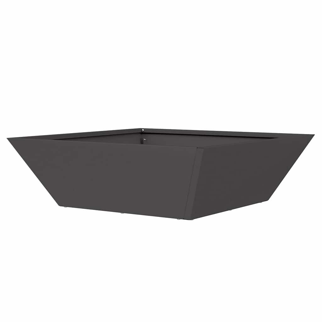 vidaXL Doniczka ogrodowa 5 pcs Czarny 50 x 50 x 15 cm Stal zimnogięta