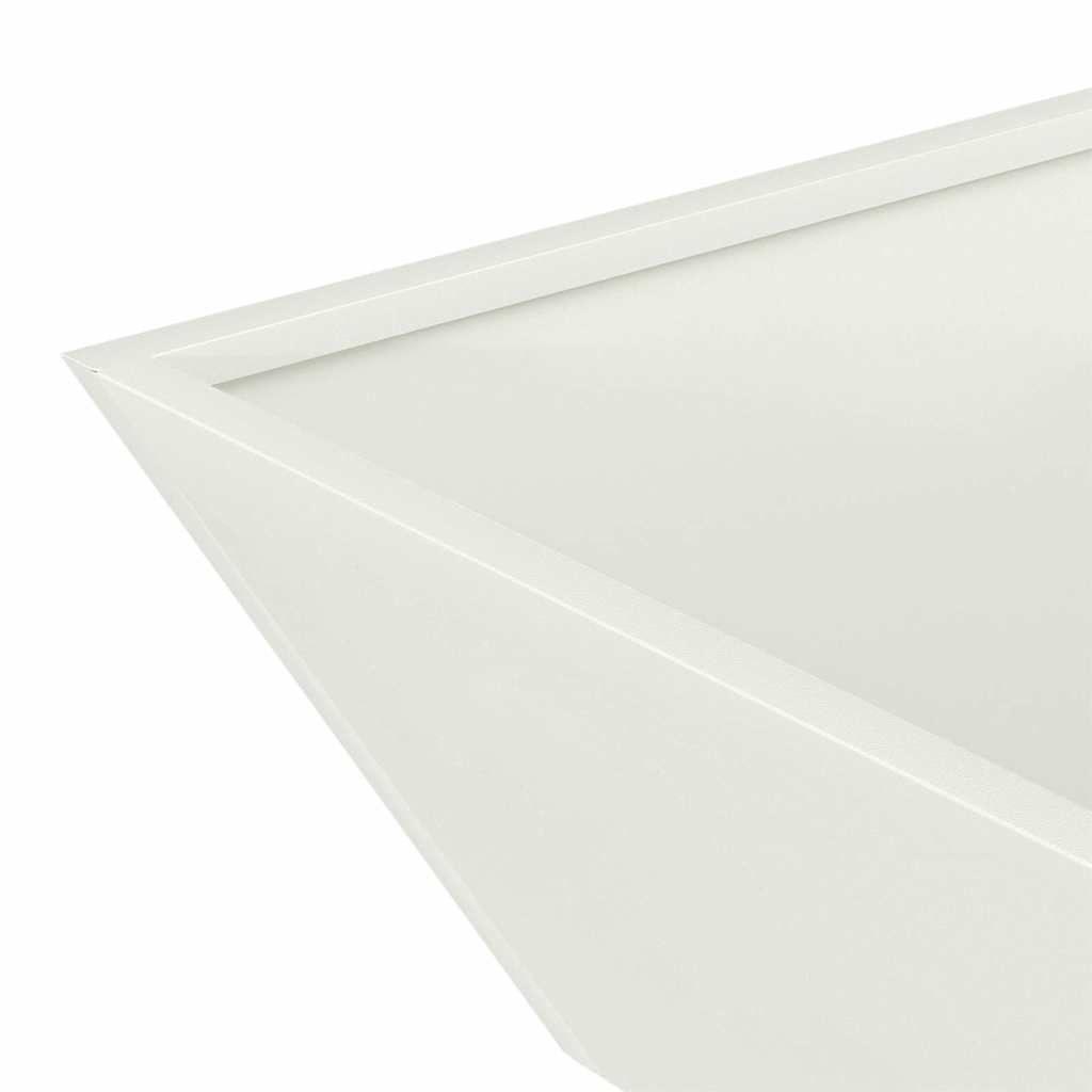 vidaXL Doniczka ogrodowa 5 pcs Biały 50 x 50 x 15 cm Stal zimnogięta