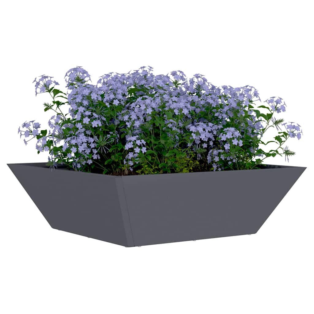 vidaXL Doniczka ogrodowa 5 pcs Antracyt 50 x 50 x 15 cm