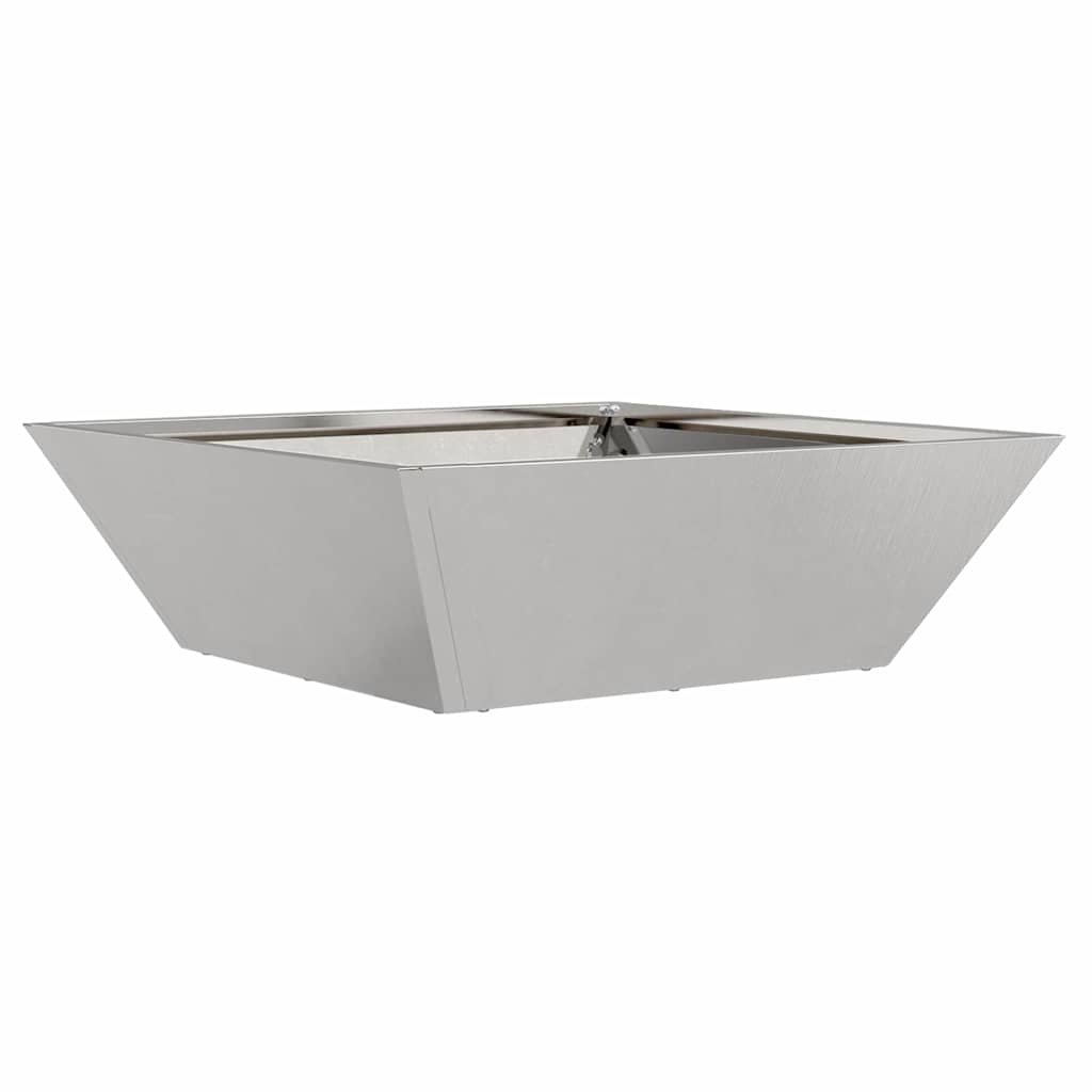 vidaXL Doniczka ogrodowa Srebrny 50 x 50 x 15 cm Stal nierdzewna