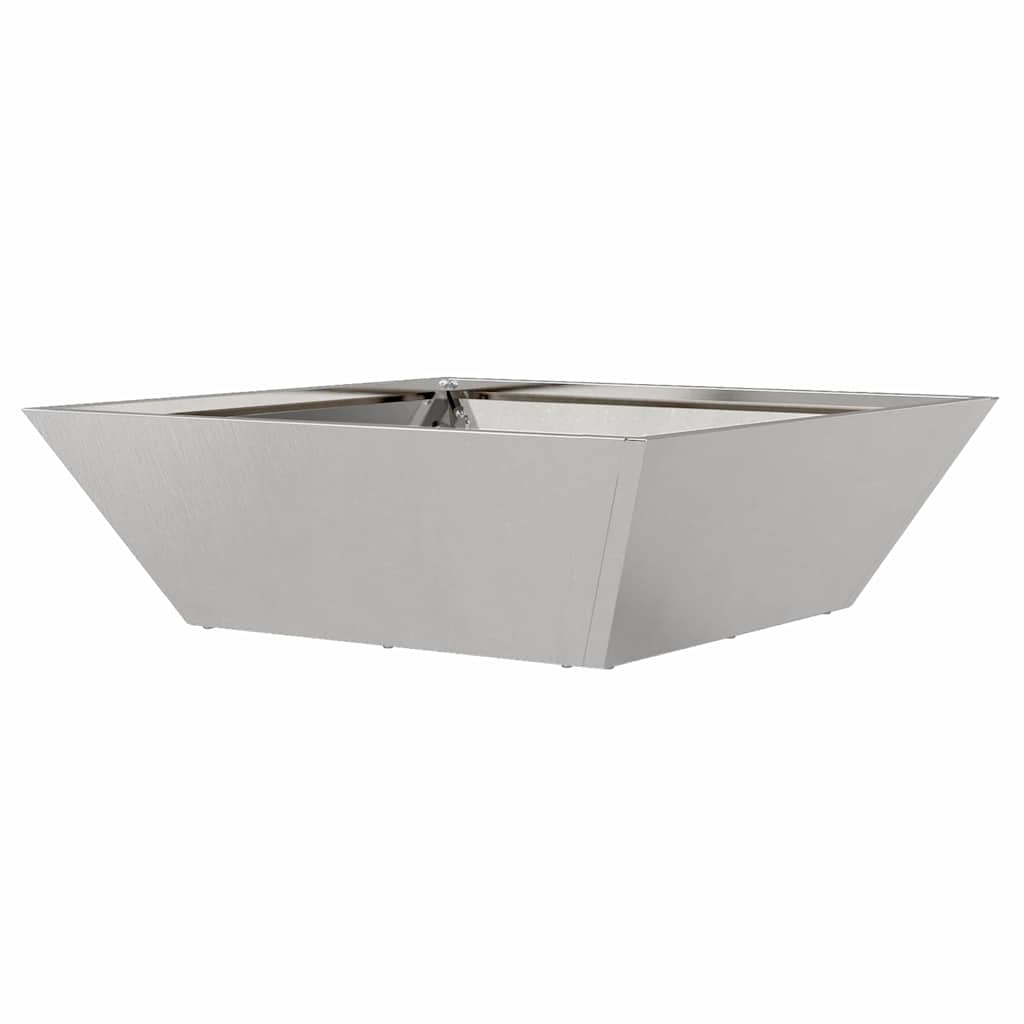 vidaXL Doniczka ogrodowa Srebrny 50 x 50 x 15 cm Stal nierdzewna