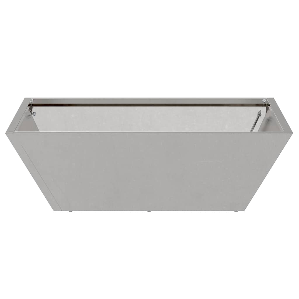 vidaXL Doniczka ogrodowa Srebrny 50 x 50 x 15 cm Stal nierdzewna