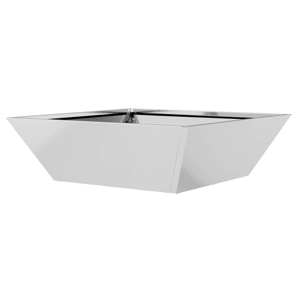 vidaXL Doniczka ogrodowa 5 pcs Srebrny 50 x 50 x 15 cm