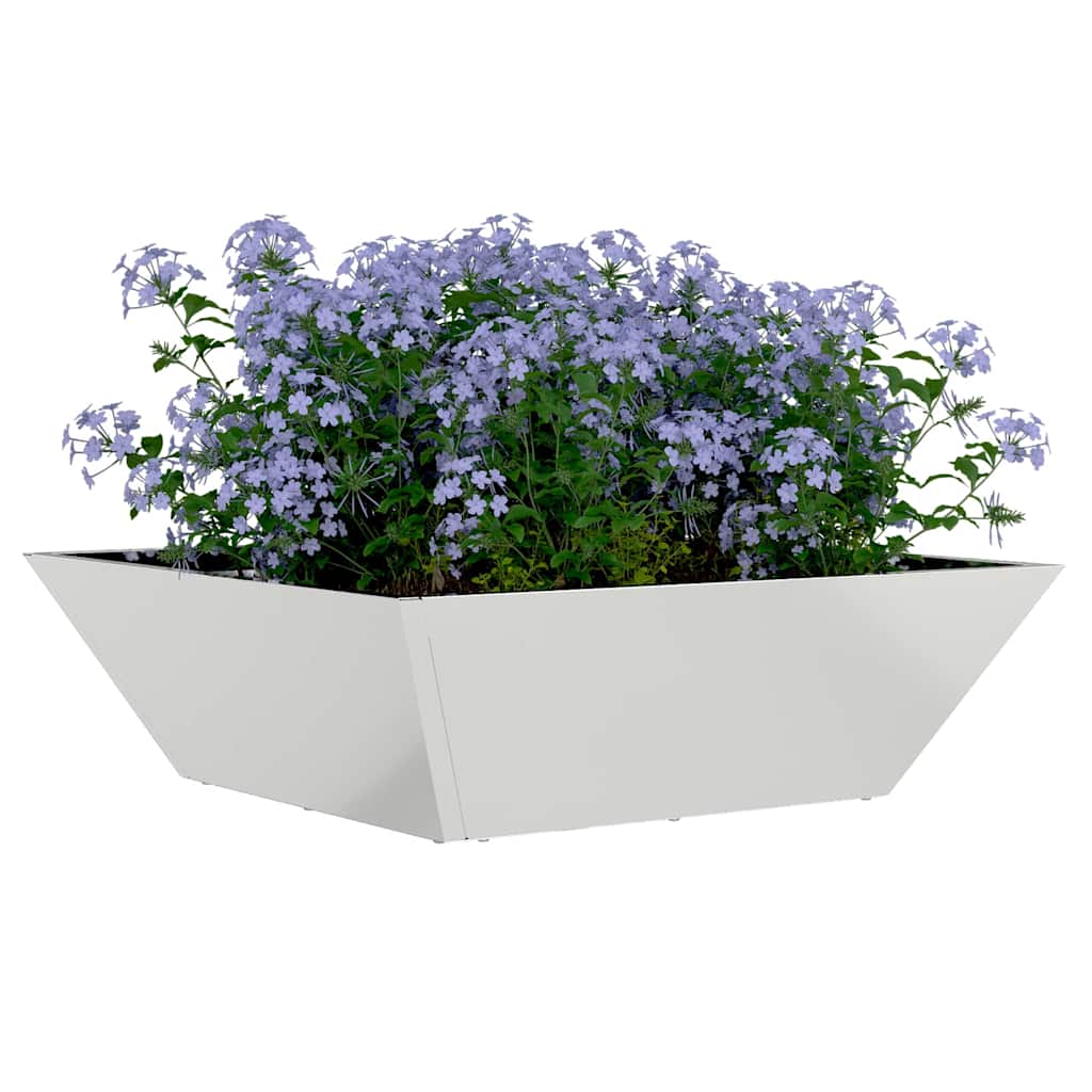 vidaXL Doniczka ogrodowa 5 pcs Srebrny 50 x 50 x 15 cm