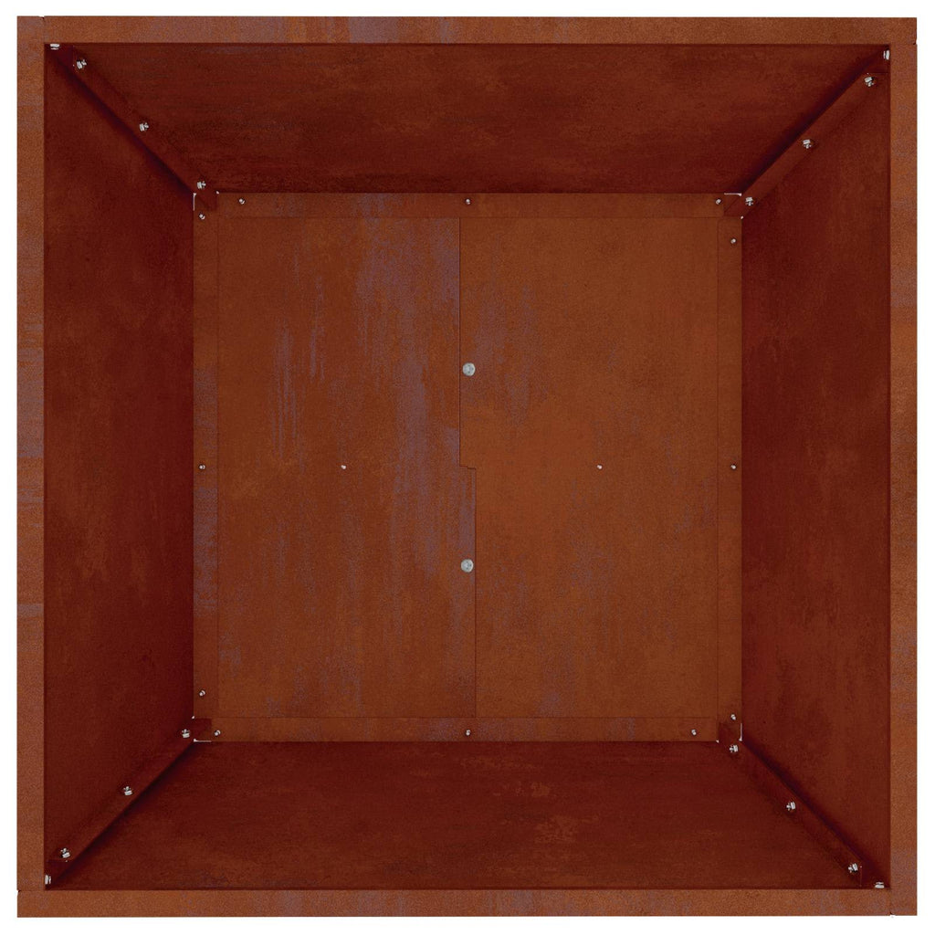 vidaXL Doniczka ogrodowa 5 pcs Rdzawy 50 x 50 x 15 cm