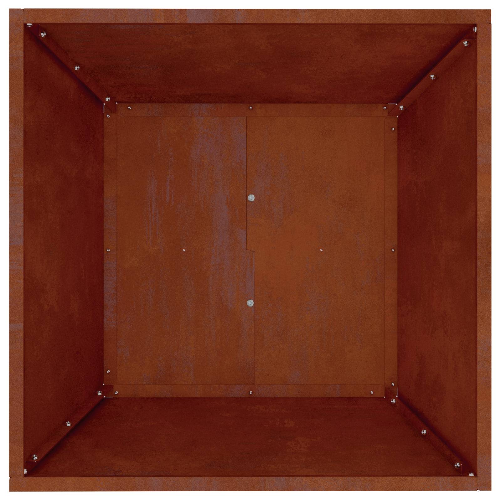 vidaXL Doniczka ogrodowa 5 pcs Rdzawy 50 x 50 x 15 cm