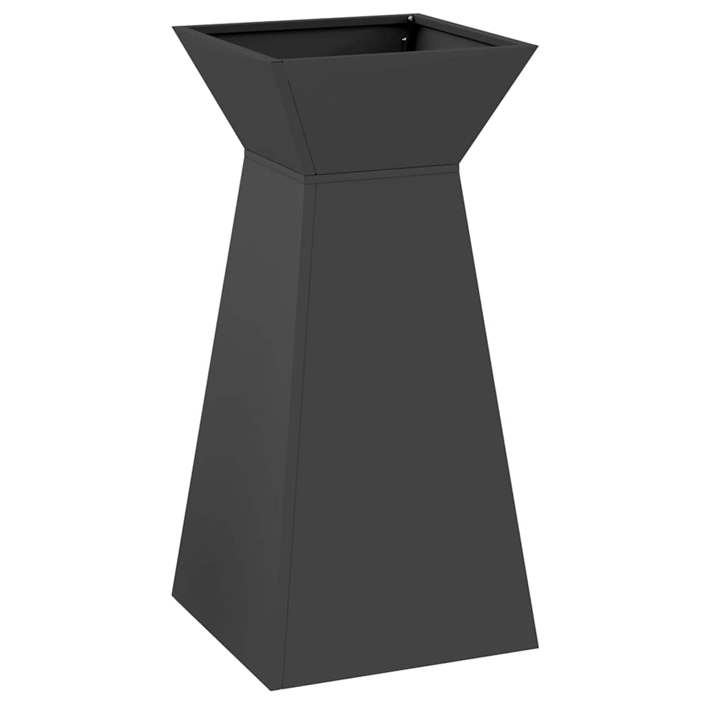 vidaXL Donica słupowa Czarny 35 x 35 x 73 cm