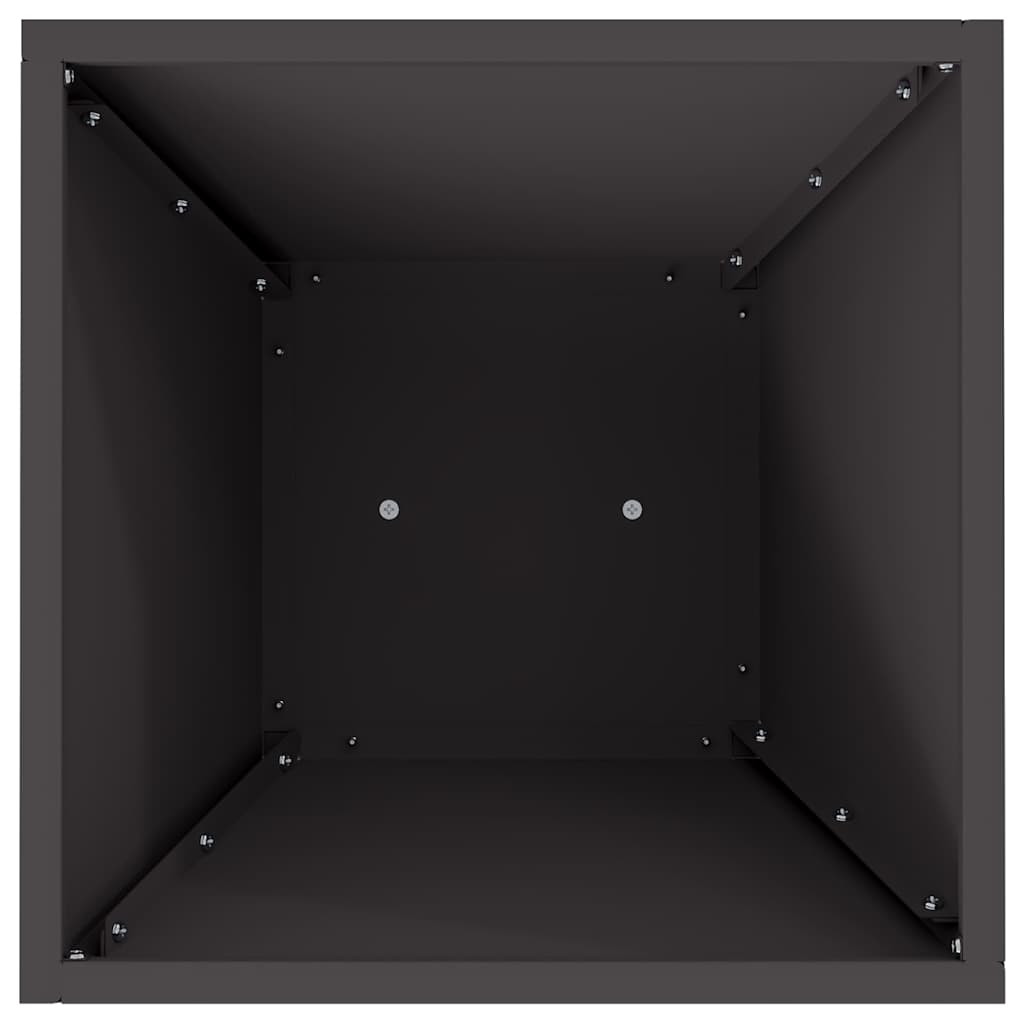 vidaXL Donica słupowa Czarny 35 x 35 x 73 cm