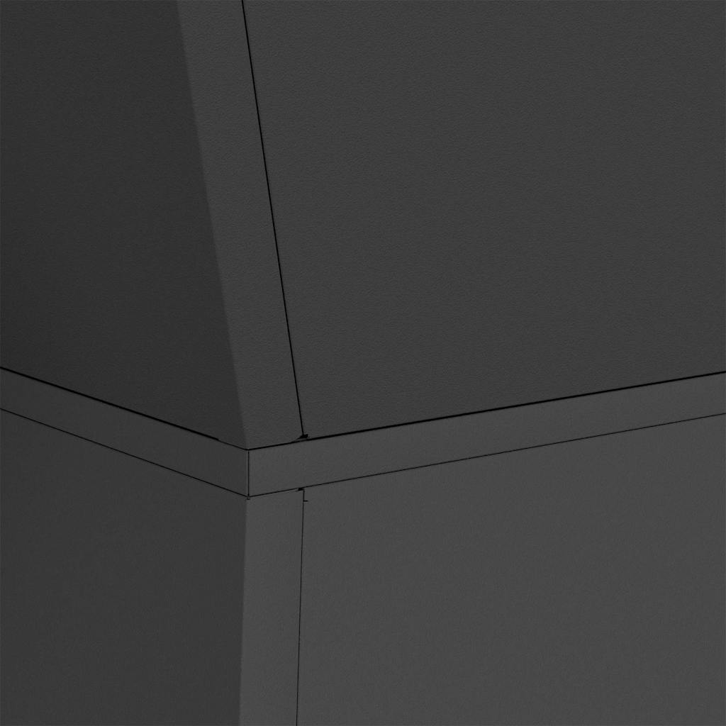 vidaXL Donica słupowa 2 pcs Czarny 35 x 35 x 73 cm