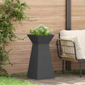 vidaXL Donica słupowa 2 pcs Czarny 35 x 35 x 73 cm