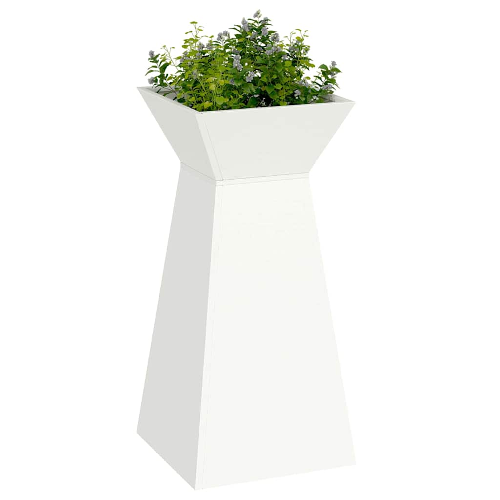 vidaXL Donica słupowa Biały 35 x 35 x 73 cm