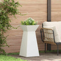 vidaXL Donica słupowa 2 pcs Biały 35 x 35 x 73 cm
