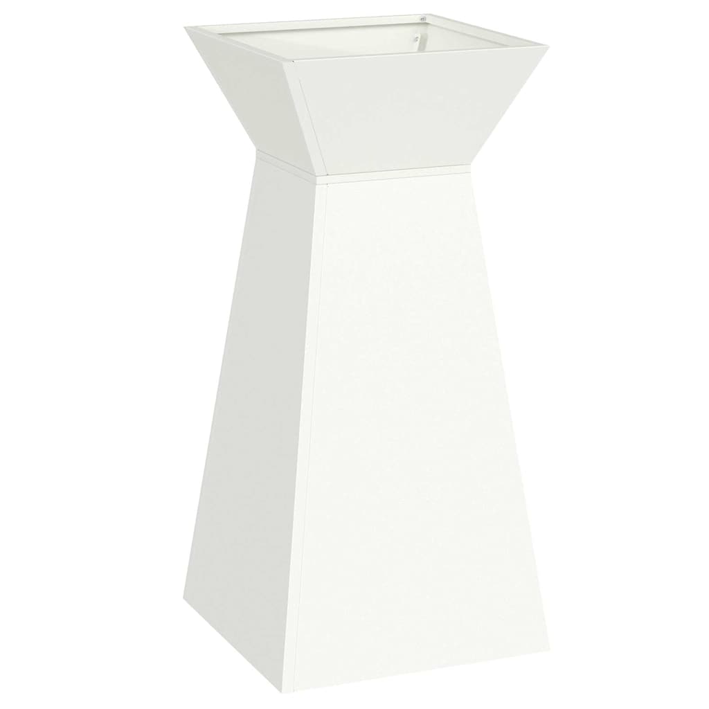 vidaXL Donica słupowa 2 pcs Biały 35 x 35 x 73 cm