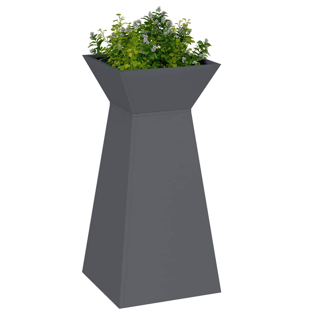 vidaXL Donica słupowa Antracyt 35 x 35 x 73 cm