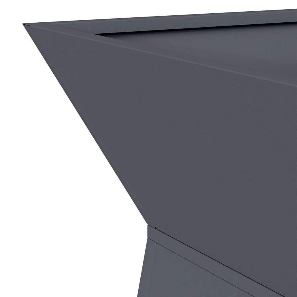 vidaXL Donica słupowa 2 pcs Antracyt 35 x 35 x 73 cm