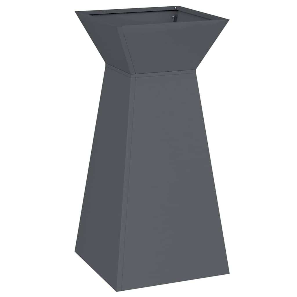 vidaXL Donica słupowa 2 pcs Antracyt 35 x 35 x 73 cm