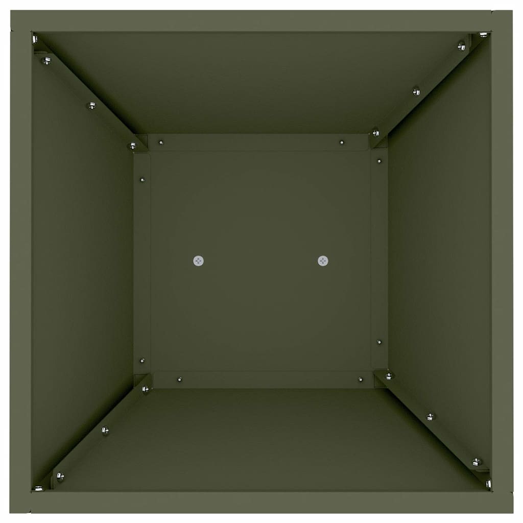 vidaXL Donica słupowa Oliwkowy 35 x 35 x 73 cm