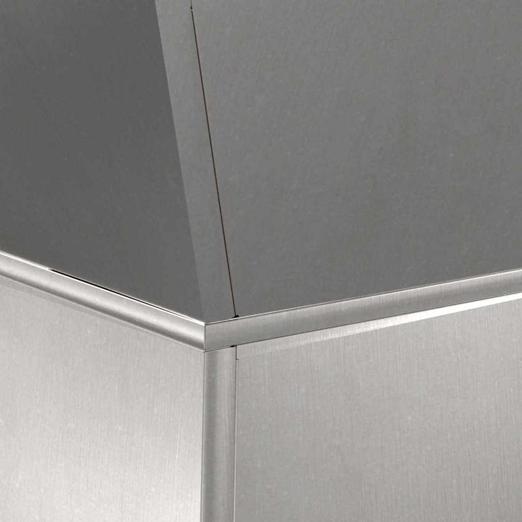vidaXL Donica słupowa Srebrny 35 x 35 x 73 cm Stal nierdzewna