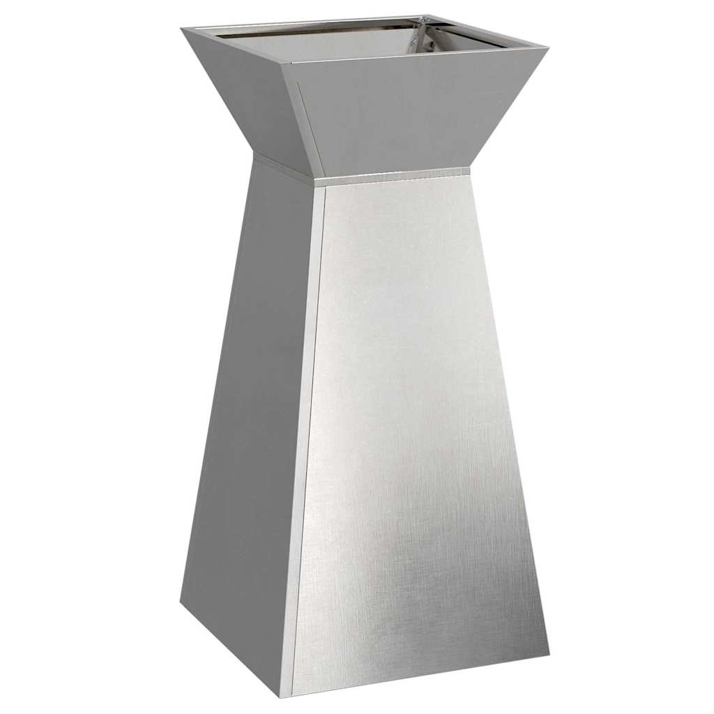 vidaXL Donica słupowa 2 pcs Srebrny 35 x 35 x 73 cm