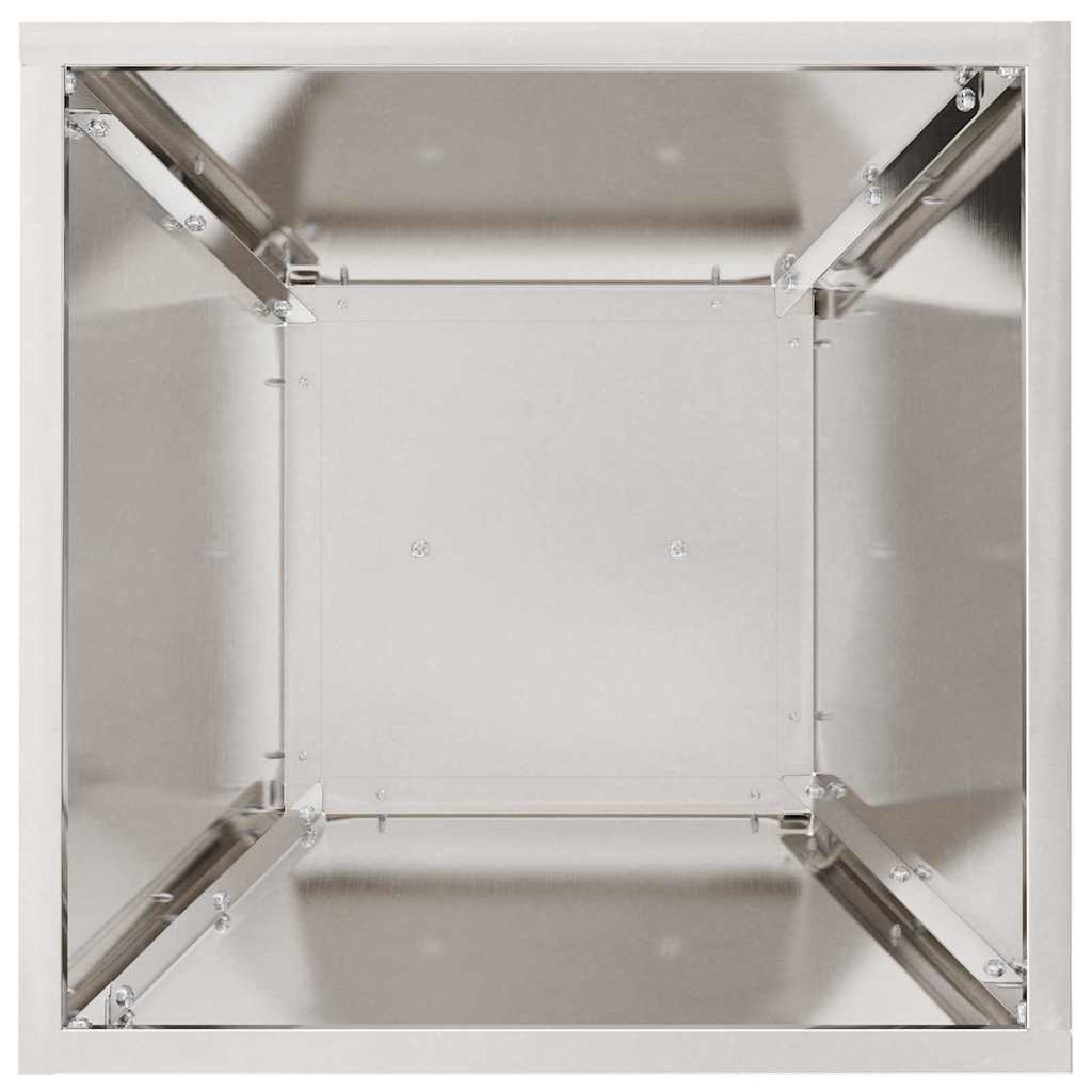 vidaXL Donica słupowa 2 pcs Srebrny 35 x 35 x 73 cm