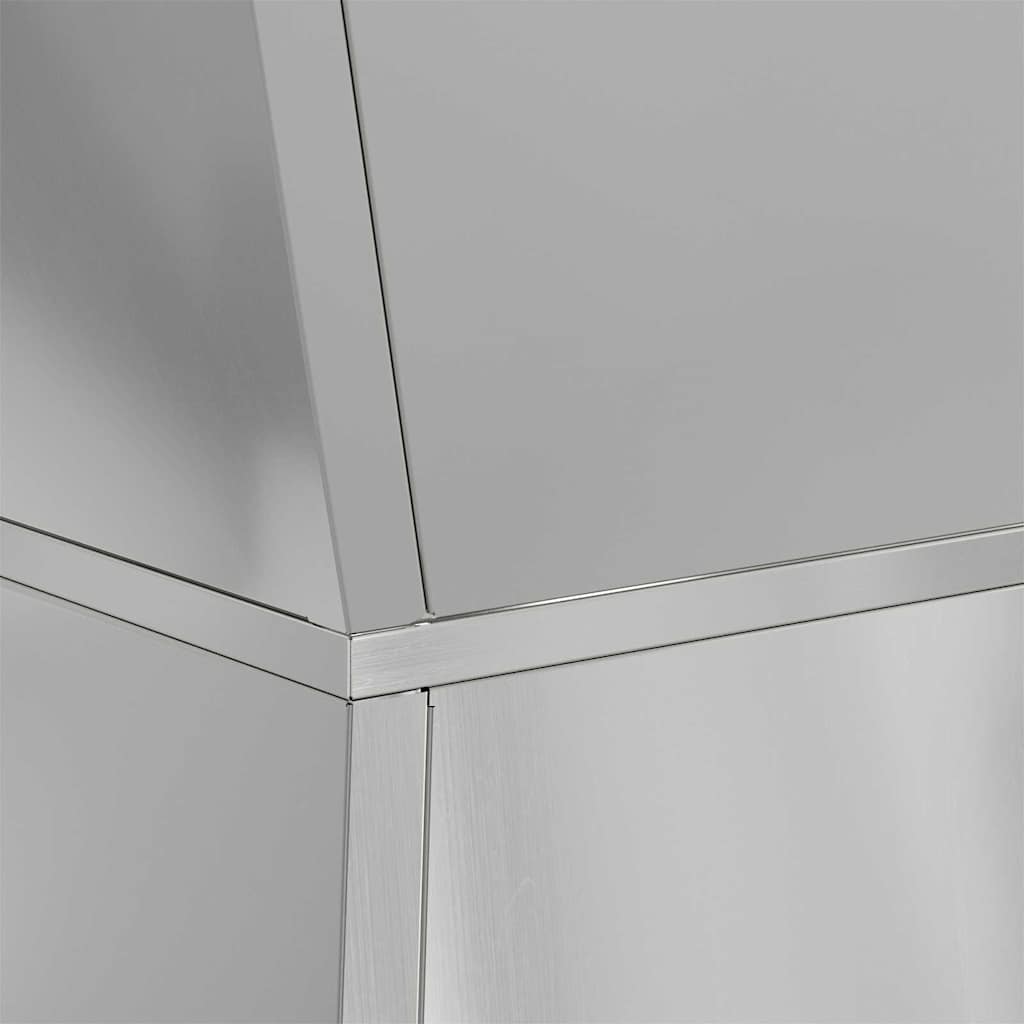 vidaXL Donica słupowa Srebrny 35 x 35 x 73 cm