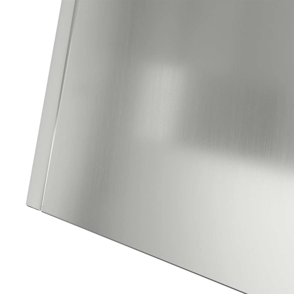 vidaXL Donica słupowa Srebrny 35 x 35 x 73 cm