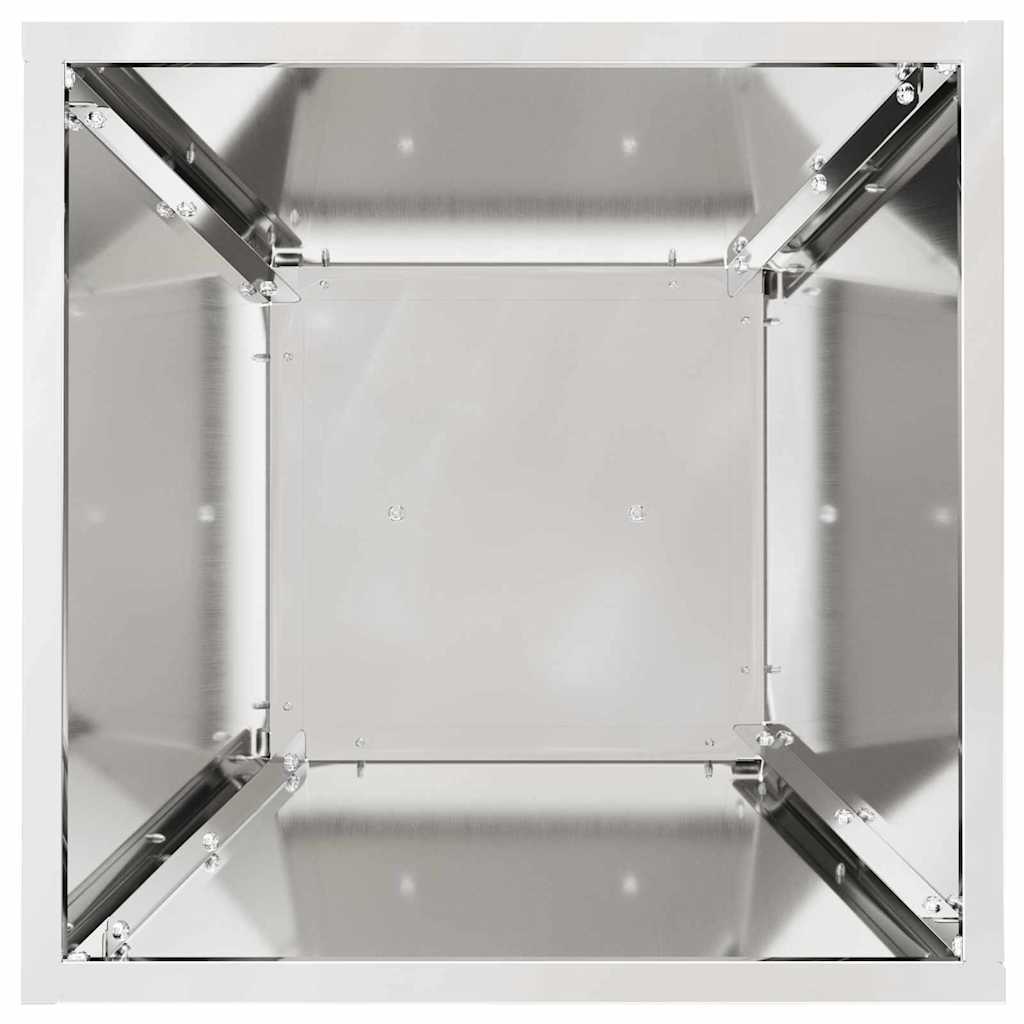 vidaXL Donica słupowa Srebrny 35 x 35 x 73 cm