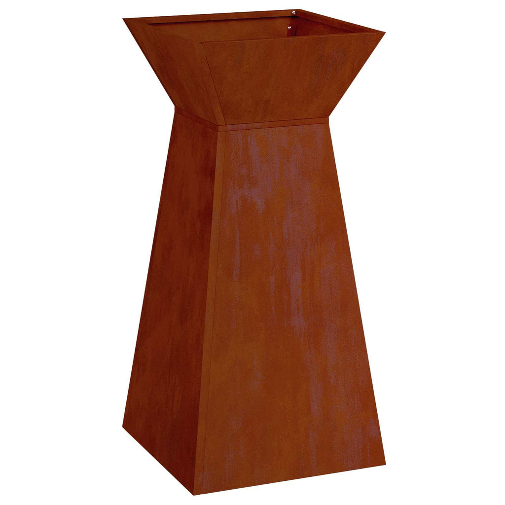 vidaXL Donica słupowa Srebrny 35 x 35 x 73 cm