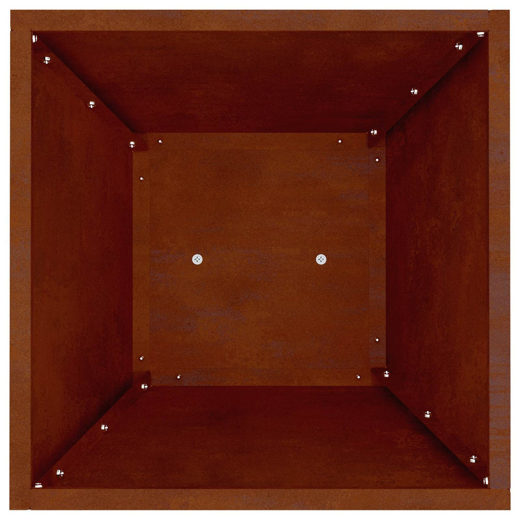 vidaXL Donica słupowa Srebrny 35 x 35 x 73 cm
