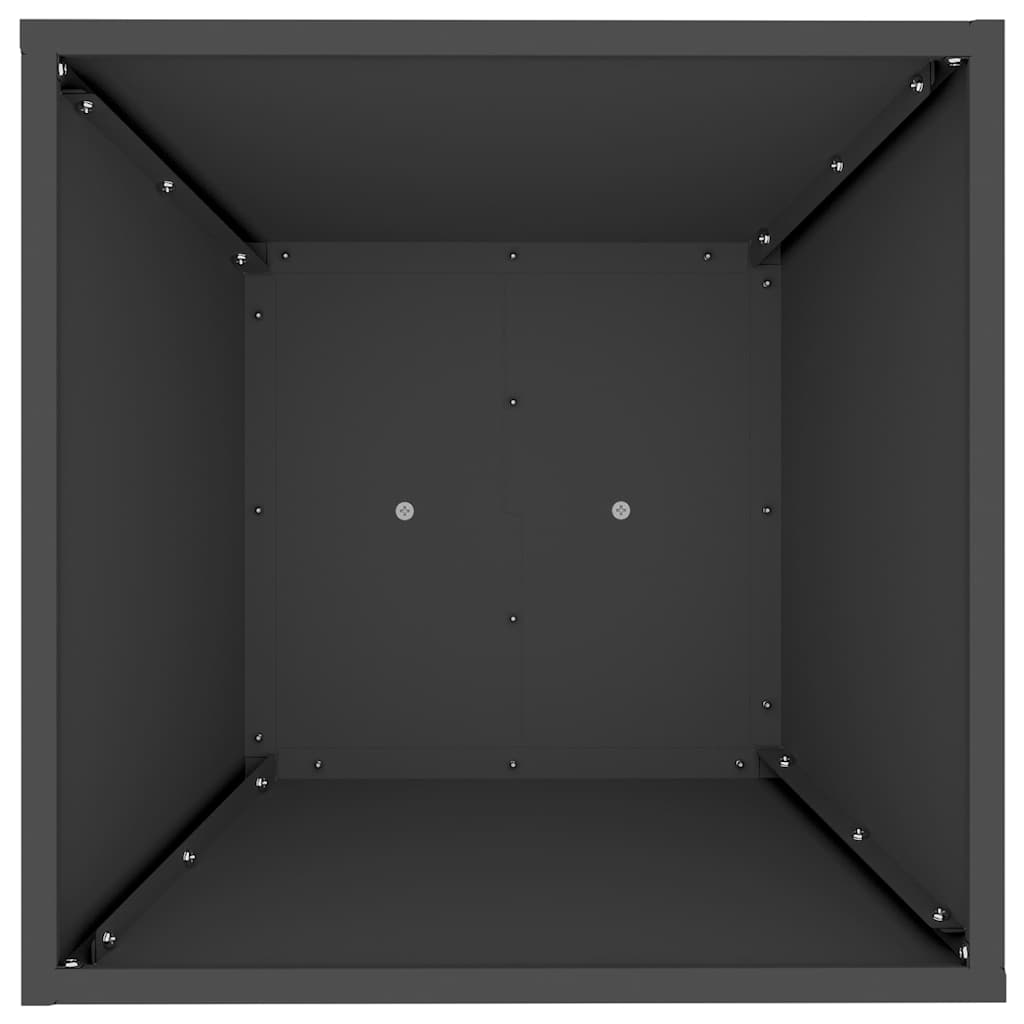 vidaXL Donica słupowa Czarny 40 x 40 x 100 cm