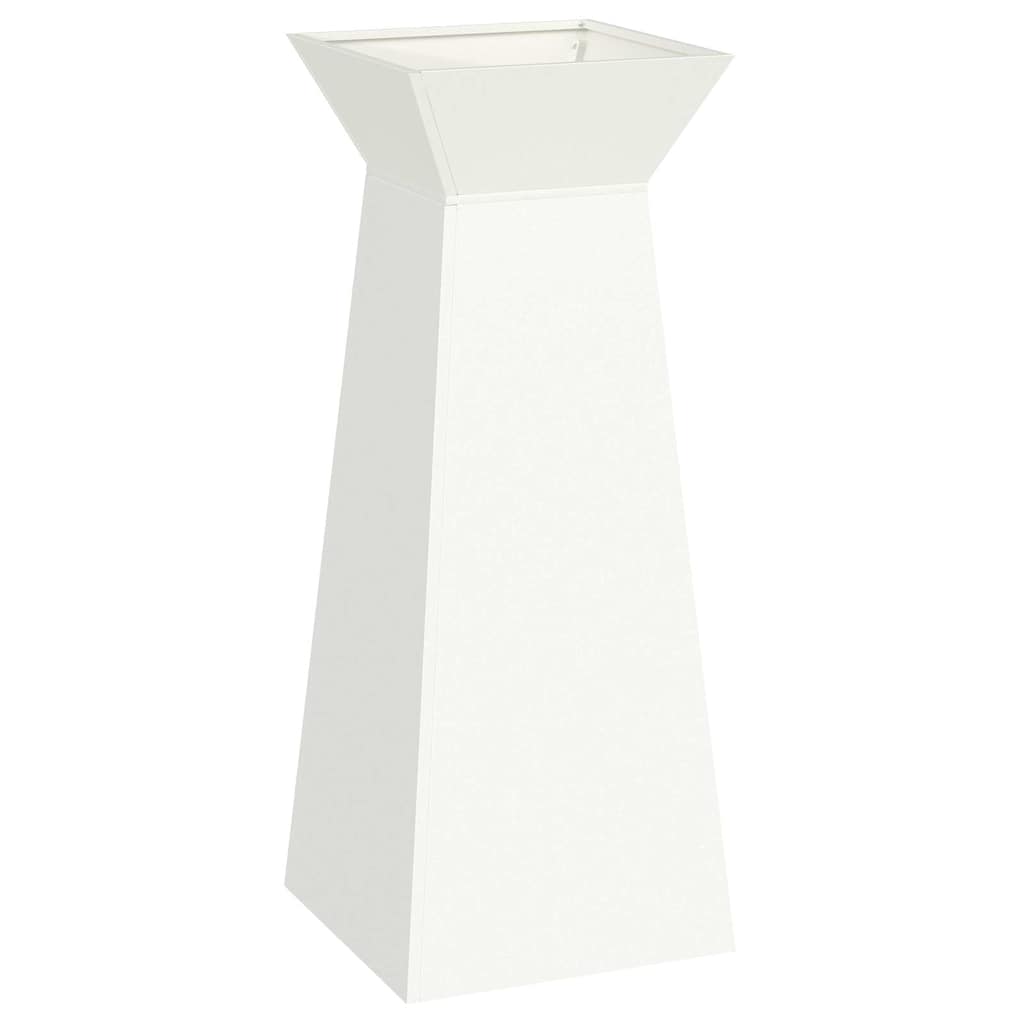 vidaXL Donica słupowa Biały 40 x 40 x 100 cm