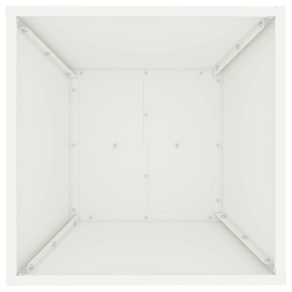 vidaXL Donica słupowa Biały 40 x 40 x 100 cm